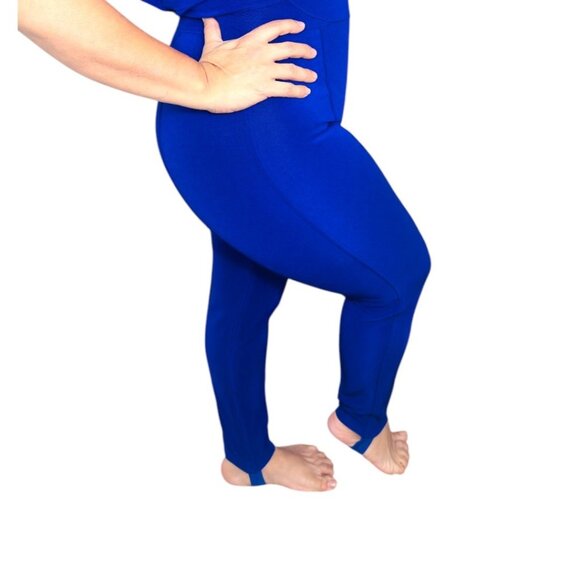 Vintage J.Harris Tadashi Royal Blue Womens Jumpsuit 1980s XS Polyester Stretch - Picture 11 of 11